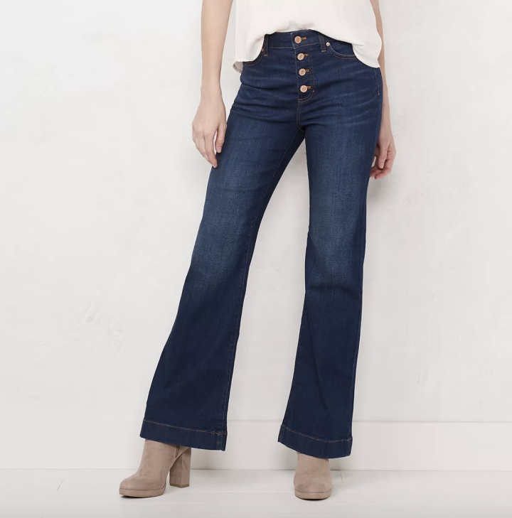High waisted flare jeans