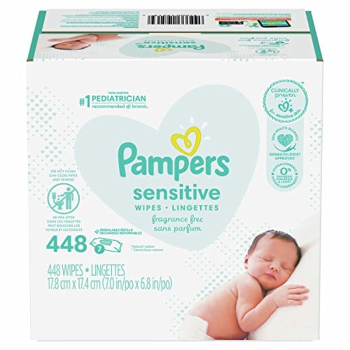 Pampers Sensitive Water Baby Wipes 7X Refill Packs