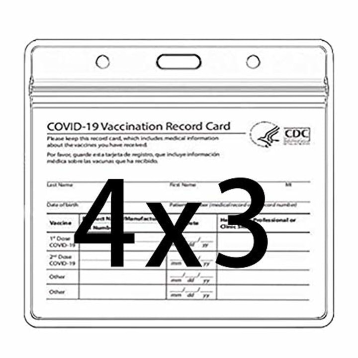 Clear Vaccination Card Holder