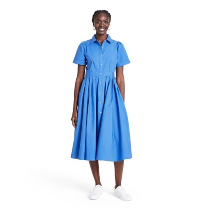 Short Sleeve Shirtdress - ALEXIS for Target Blue