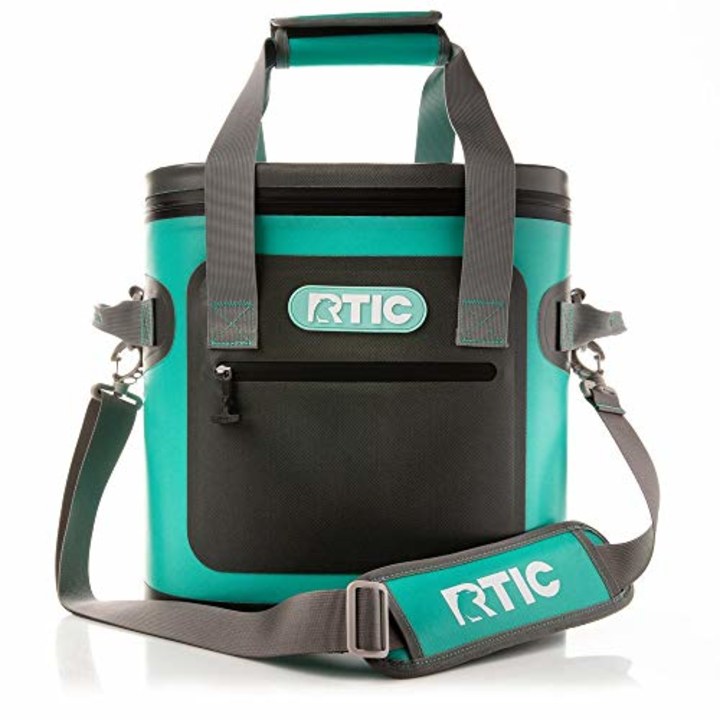 RTIC Soft Cooler 20, Seafoam, Insulated Bag, Leak Proof Zipper, Keeps Ice Cold for Days