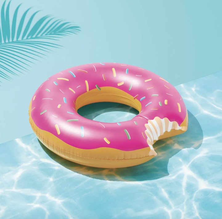 Strawberry Donut Pool Float
