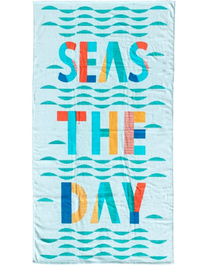 Martha Stewart Collection "Seas the Day" Beach Towel