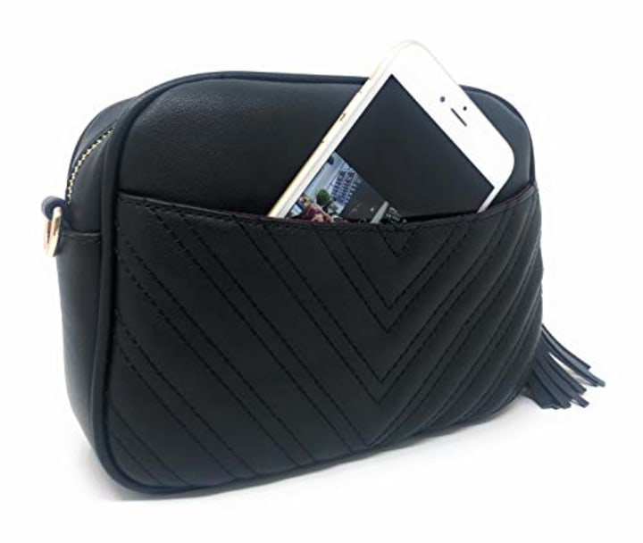 Top Handle Bag Quilted Crossbody Bags Trendy Designer Handbags for Women Black Leather Cross Body Satchel Purses Shoulder Bag