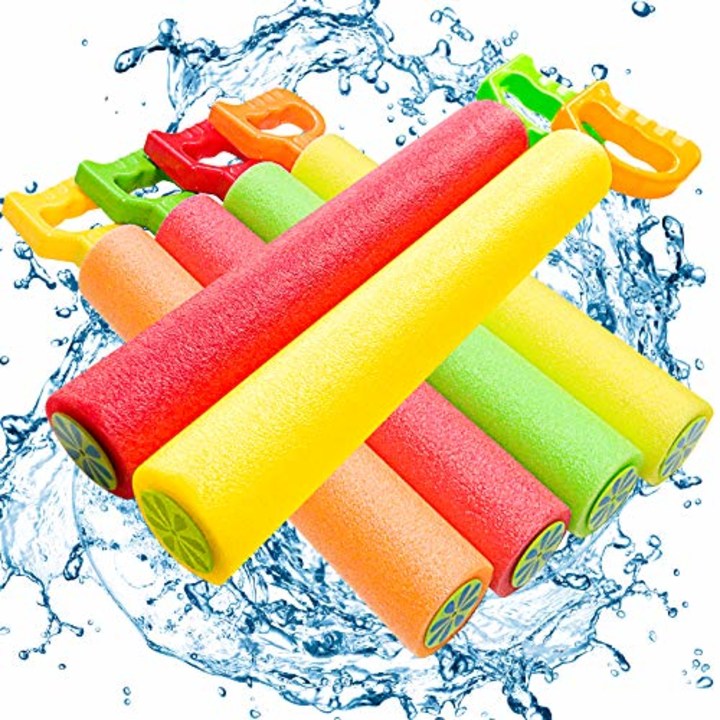 ToyerBee Water Gun, 6 Pack Water Guns for Kids-Pool Toys-Shoots Up to 35 Ft, Water Blaster Squirt, Water Cannon for 4.5.6.7 Year Old Boys&amp; Girls&amp; Adults, Pools Party&amp; Water Toys