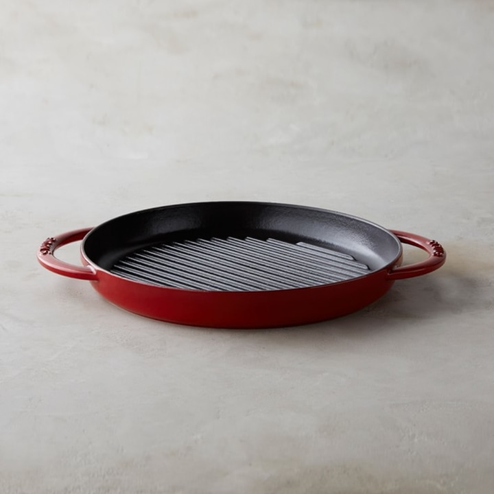 Staub Enameled Cast Iron Pure Grill, 10&quot;, Cherry