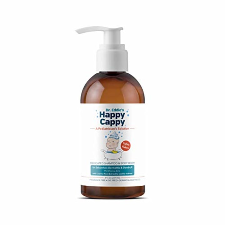 Dr. Eddie's Happy Cappy Medicated Shampoo for Children, Treats Dandruff and Seborrheic Dermatitis, Clinically Tested, No Fragrance, Stops Flakes and Redness on Sensitive Scalps and Skin, 8 oz