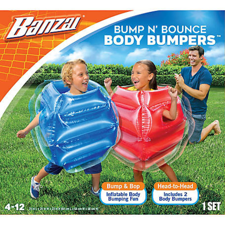 Banzai Bump N Bounce Body Bumpers N Red, Blue, 2 Bumpers