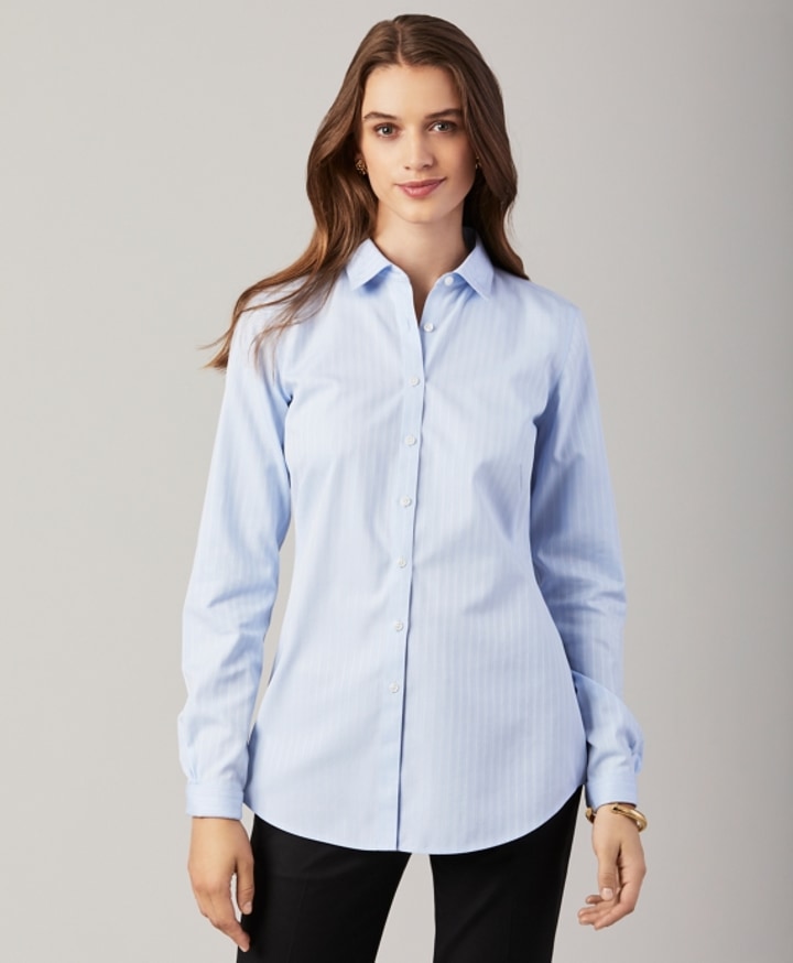 Brooks Brothers Striped Long-Sleeve Fitted Shirt