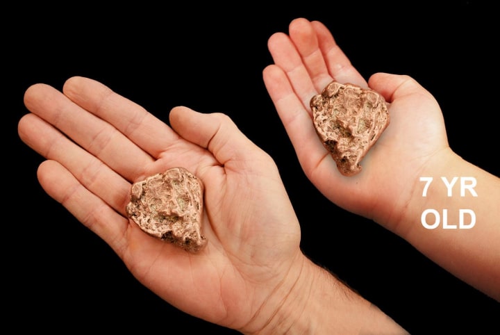 Pure Copper Nugget 2 1/2&quot; 4-6 Oz Large Native Copper Raw Rocks and Minerals Root Chakra Healing Crystals and Stones Natural Specimen Reiki