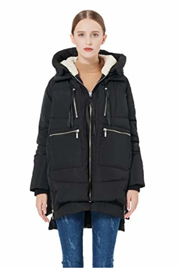 Orolay Women&#039;s Thickened Down Jacket Black XL