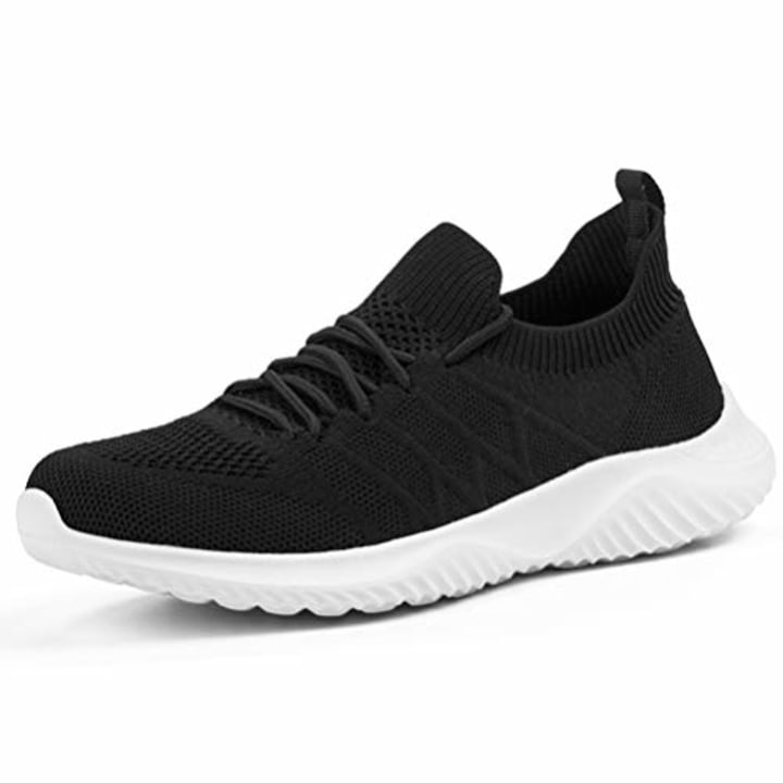 Akk Women's Slip on Walking Shoes Tennis Sneakers Comfortable Mesh Casual Running Athletic Fitness Shoes Black Size 11