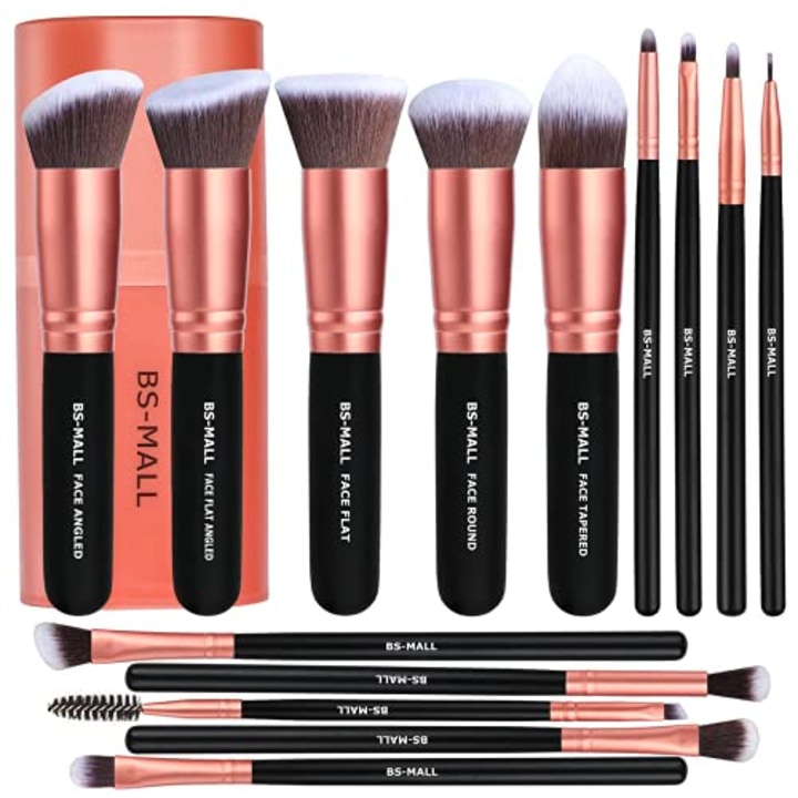 BS-MALL Makeup Brushes Premium Synthetic 14 Pcs Brush Set