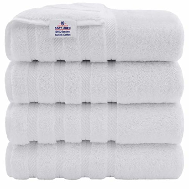 American Soft Linen Luxury Hotel &amp; Spa Quality 4-Piece Bath Towel Set