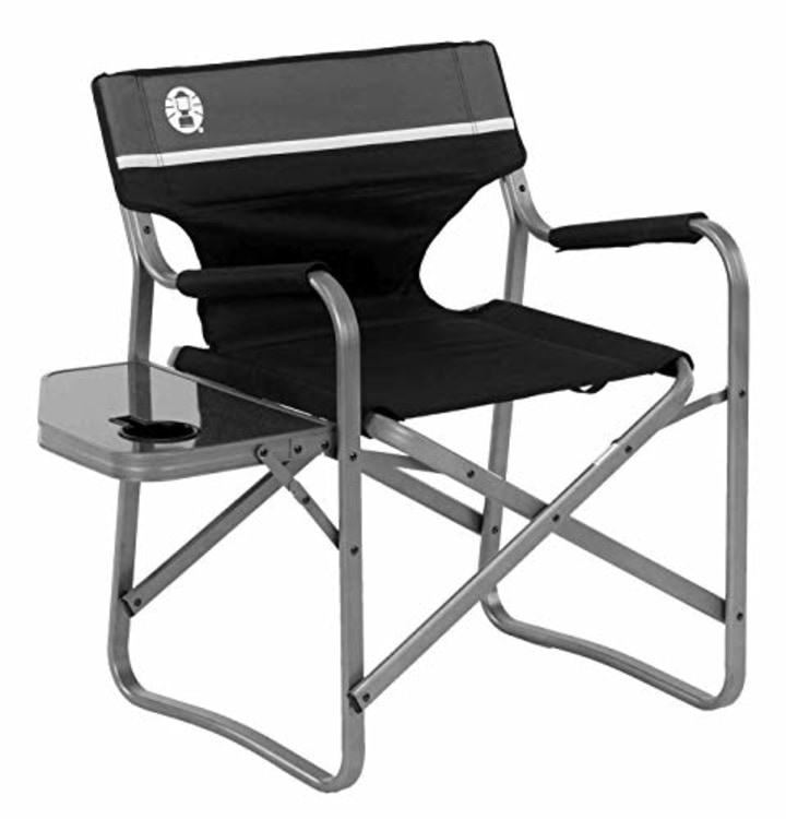 Coleman Camp Chair with Side Table | Folding Beach Chair | Portable Deck Chair for Tailgating, Camping &amp; Outdoors