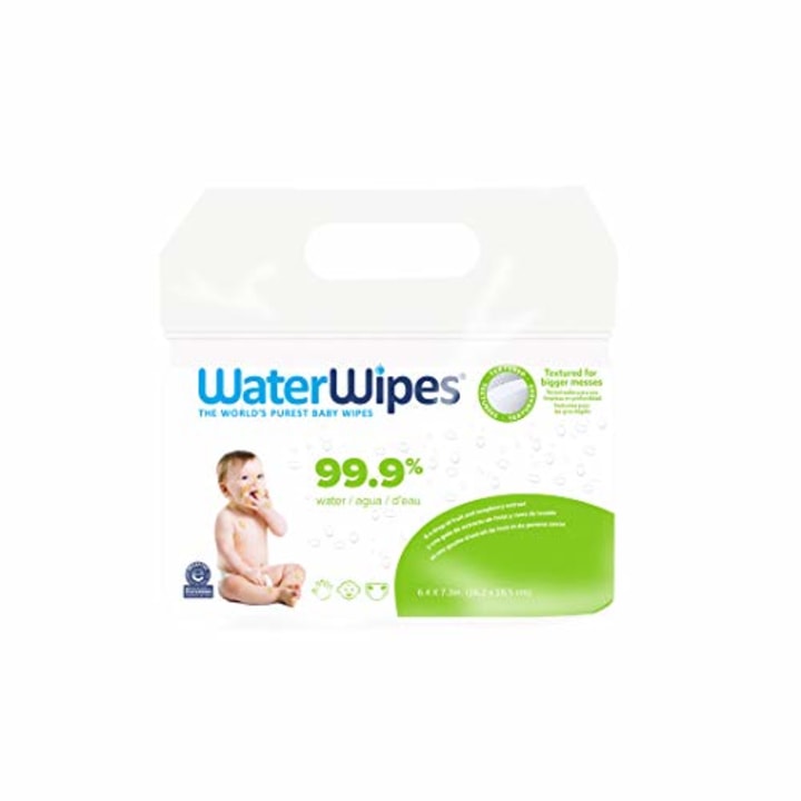 Baby Wipes, WaterWipes Textured Sensitive Baby Diaper Wipes, 99.9% Water, Unscented &amp; Hypoallergenic, for Baby &amp; Toddlers, 4 Packs (240ct)