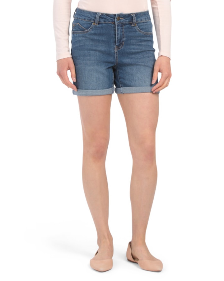 High Waisted Rolled Shorts