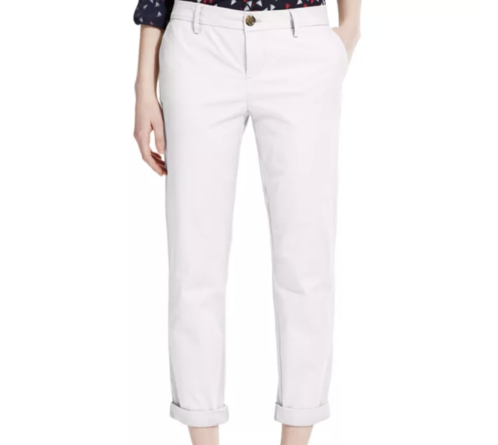 Buy White Rayon Flex Solid Straight Pants Online in India