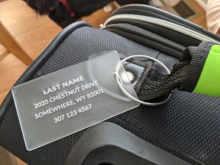 Custom Engraved Luggage Tag