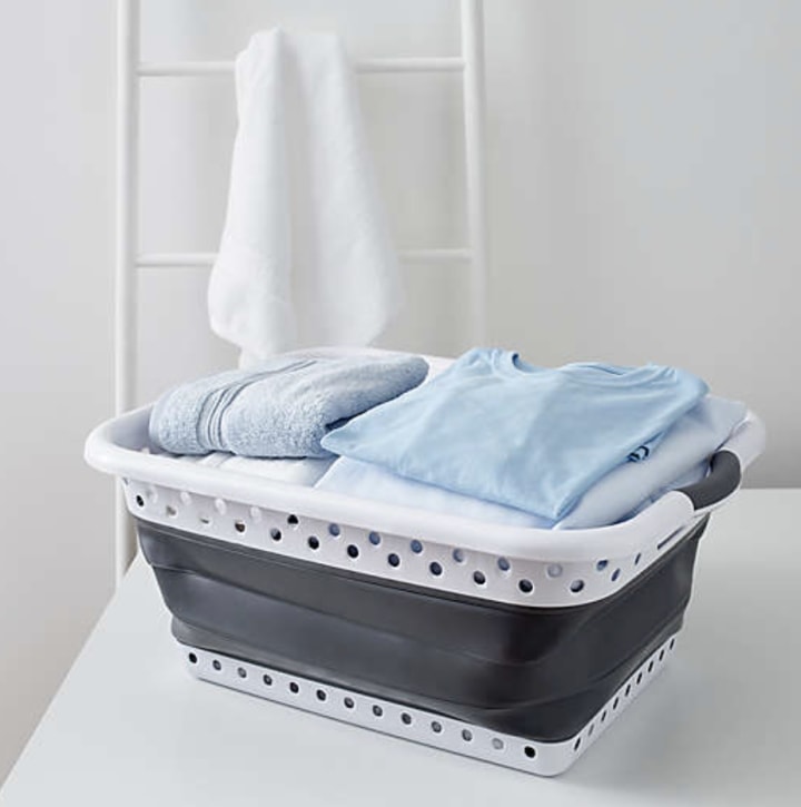 Squared Away Collapsible Laundry Basket