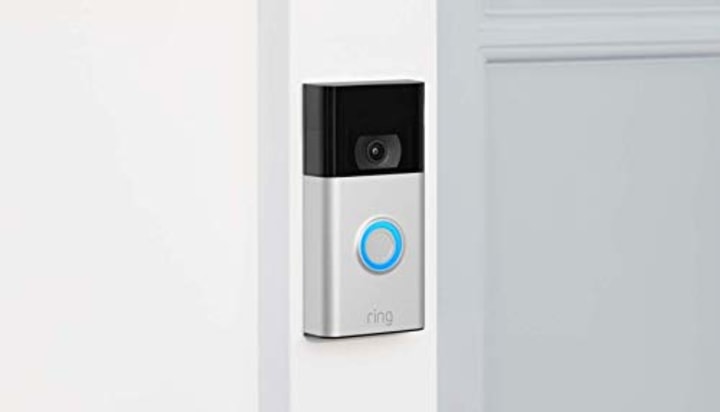 Ring Video Doorbell - newest generation, 2020 release - 1080p HD video, improved motion detection, easy installation - Satin Nickel