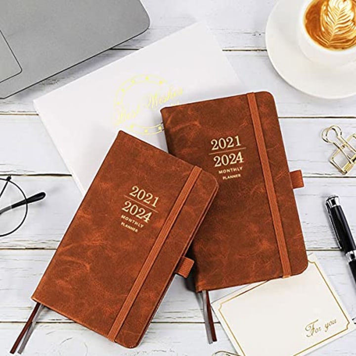2021-2024 Monthly Pocket Planner - Three Year Pocket Monthly Calendar, 36 - Month Planner with Pen Hold, 6.3&quot; x 3.8&quot;, July 2021 - June 2024, Elastic Closure, Page Divider, Inner Pocket, Thick Paper