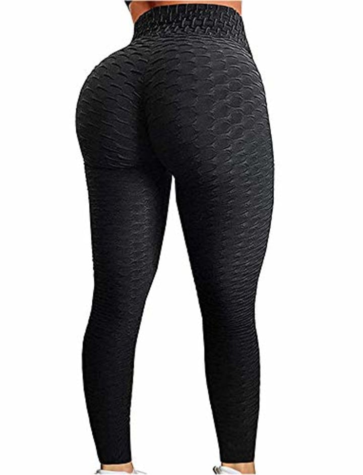 SEASUM Women&#039;s High Waist Yoga Pants Tummy Control Slimming Booty Leggings Workout Running Butt Lift Tights M