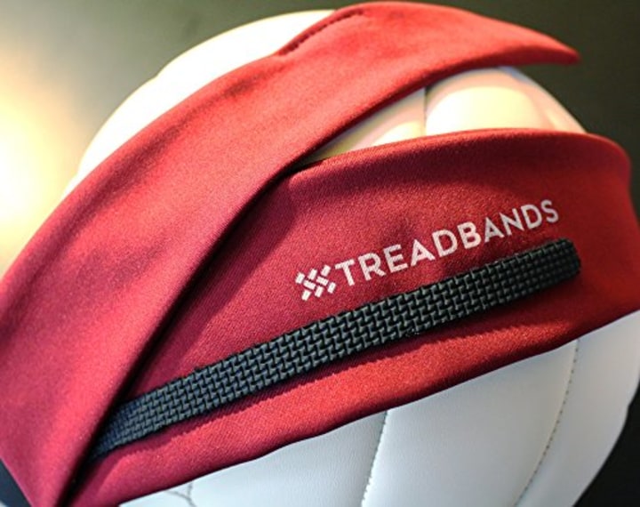 TREAD BANDS TreadBands All Terrain Tieback Non Slip Headband - Solid Colors (Red)