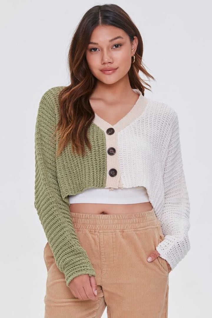Forever 21 Colorblock Cardigan Sweater