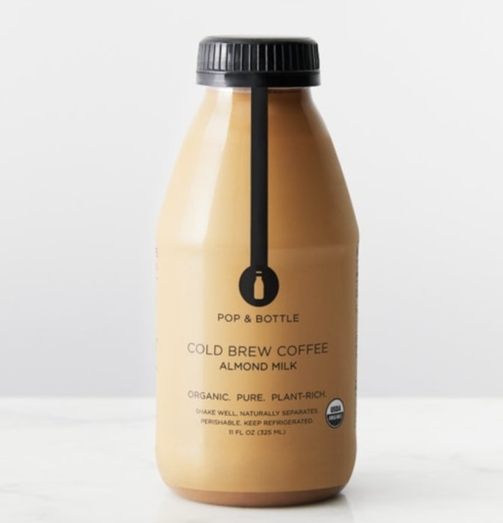 Pop & Bottle Organic Cold Brew Coffee Almond Milk
