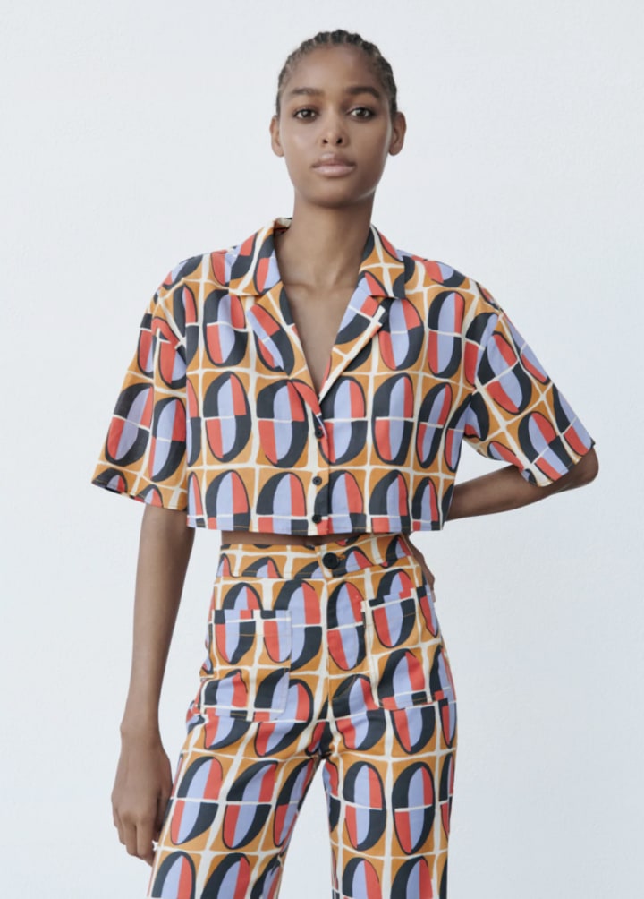 PRINT CROP TOP