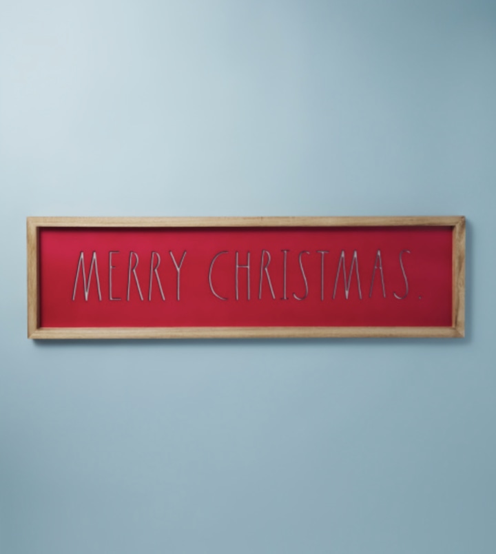 Rae Dunn Merry Christmas Rustic Wall Sign
