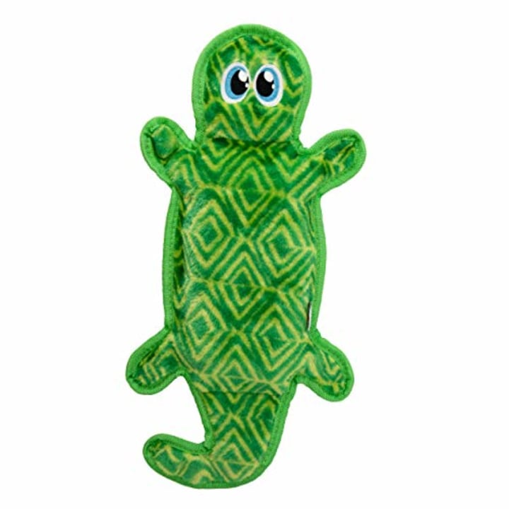 Outward Hound Invincibles Green Gecko Plush Dog Toy