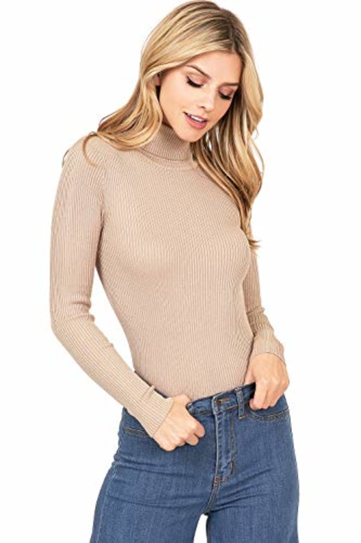 Ambiance Apparel Ribbed Turtleneck
