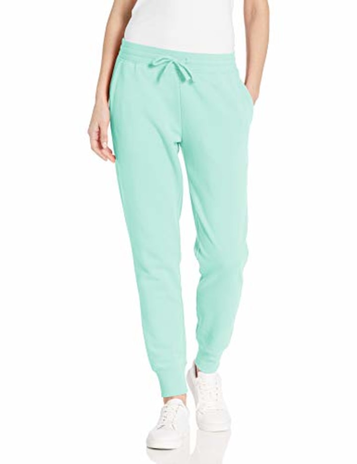 Amazon Essentials Women&#039;s Relaxed Fit French Terry Fleece Jogger Sweatpant, Bright Mint, X-Small