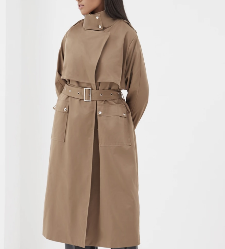 4th & Reckless Kelly Funnel Neck Belted Trench