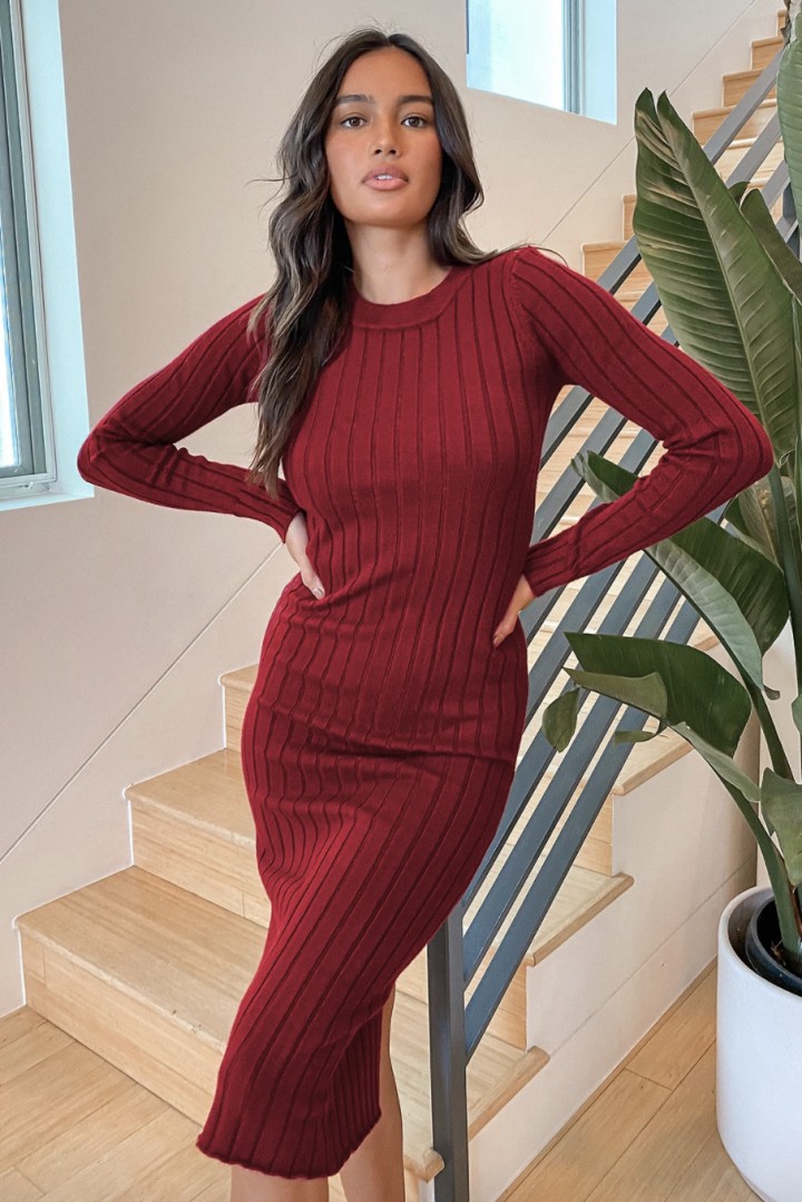 The Best Yet Ribbed Sweater Dress