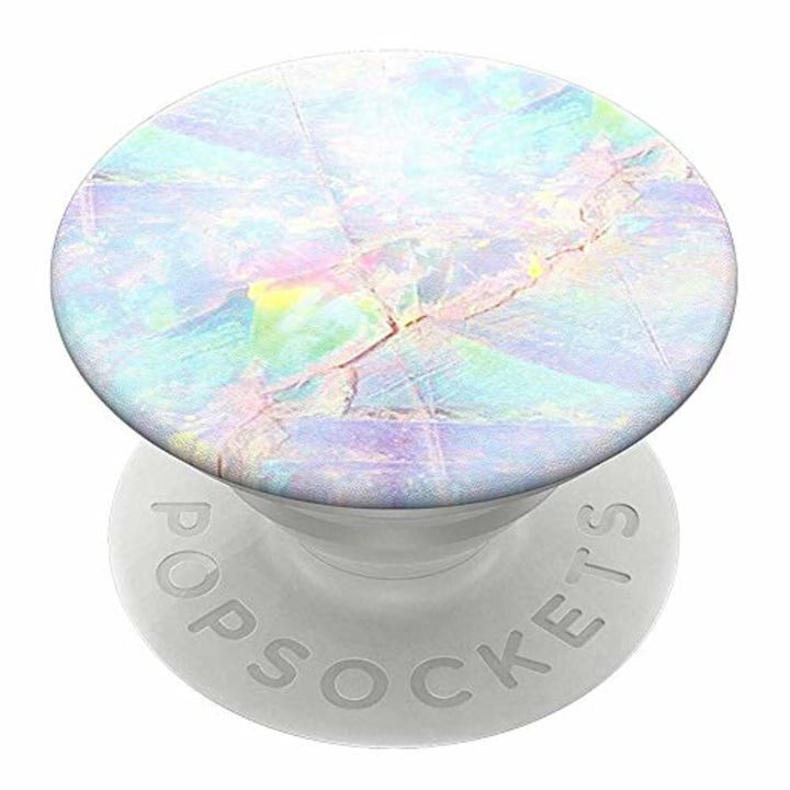 PopSockets PopGrip: Phone Grip and Phone Stand, Collapsible, Swappable Top, Opal