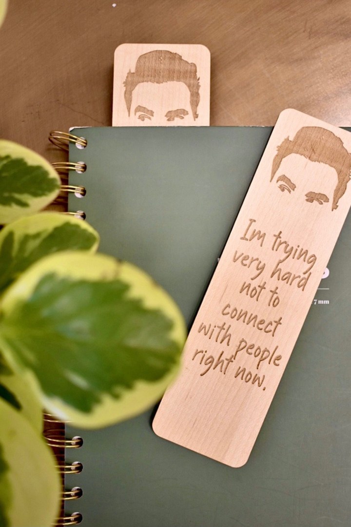 Schitt&#039;s Creek Gifts | David Rose Items | Wood Bookmark | Schitt&#039;s Creek David | Schitt&#039;s Creek Gifts | Gifts for Book Lovers | Bookmarks