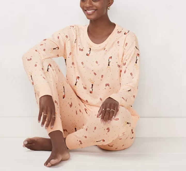 LC Lauren Conrad Cozy Long-Sleeve Pajama Set