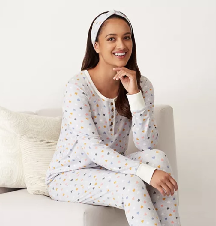 Cuddl Duds 3-Piece Henley Pajama Set
