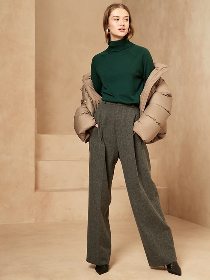 Seamless Merino Turtleneck Sweater in Responsible Wool