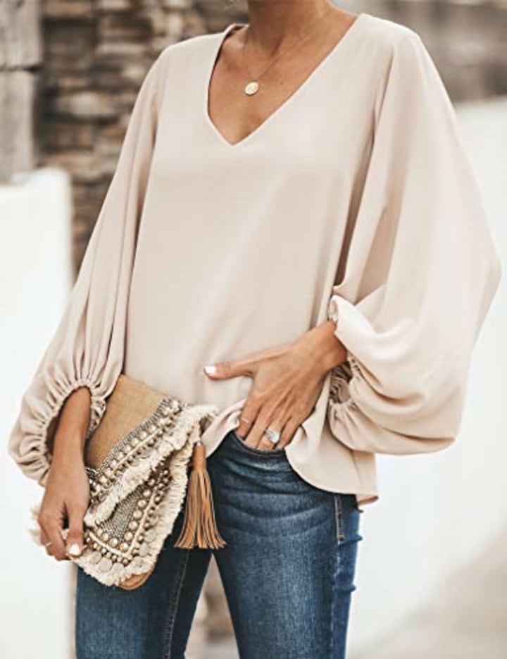 Qearal Balloon Sleeve Blouse