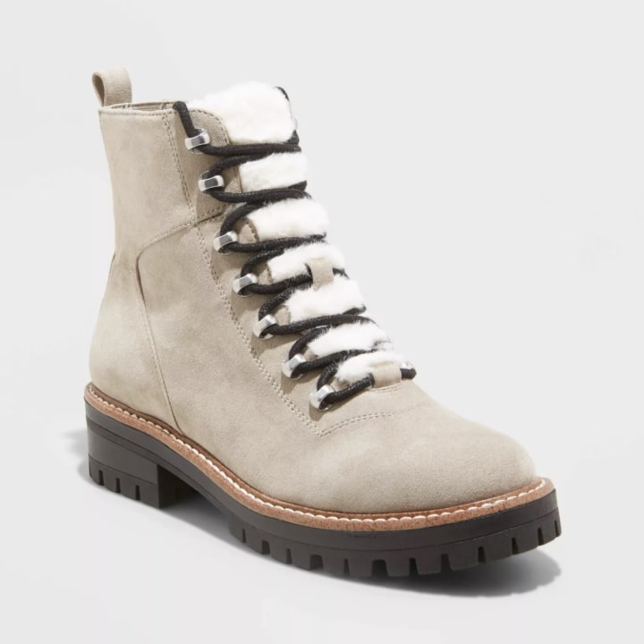 A New Day Leighton Sherpa Tongue Hiking Boots