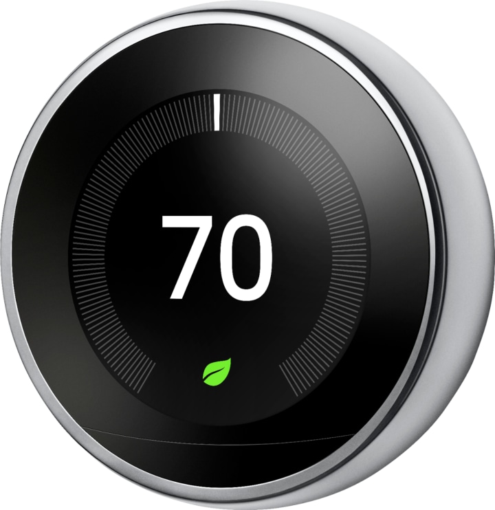 Google Nest Learning Smart Wifi Thermostat Stainless Steel T3007ES - Best Buy