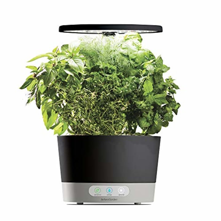 AeroGarden Harvest 360 - Indoor Garden with LED Grow Light, Round, Compact Design, Black