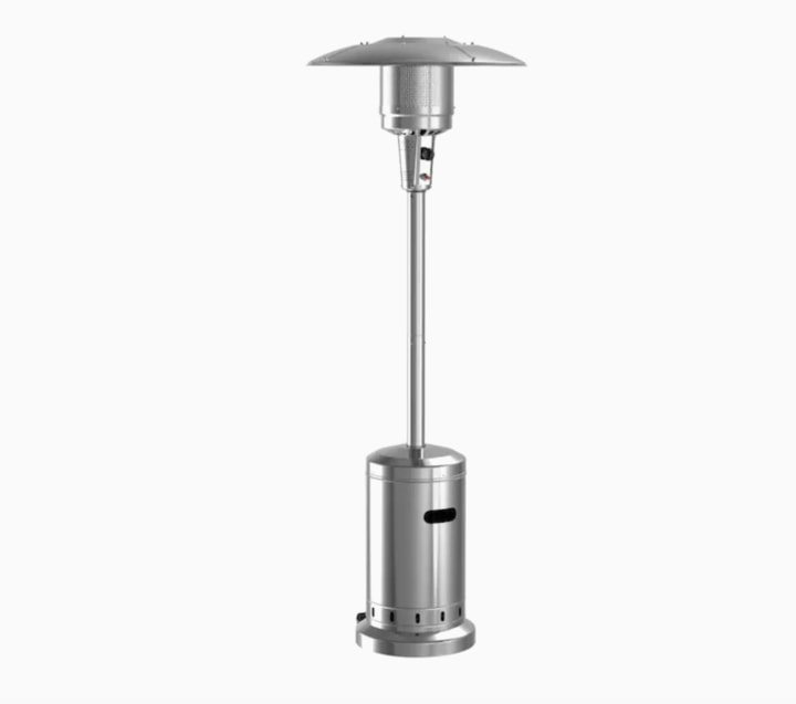 Style Selections 48000-BTU Silver Stainless Steel Patio Heater