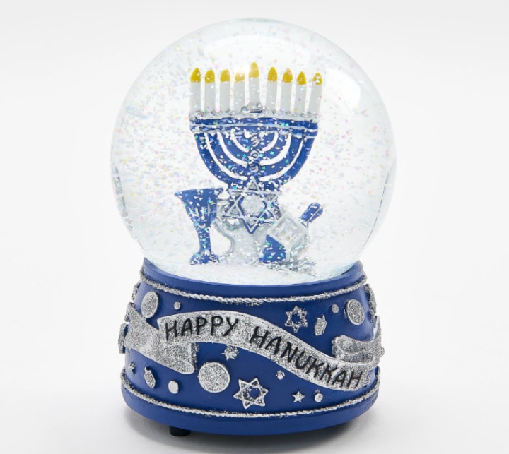 Hanukkah Home Menorah Snow Globe