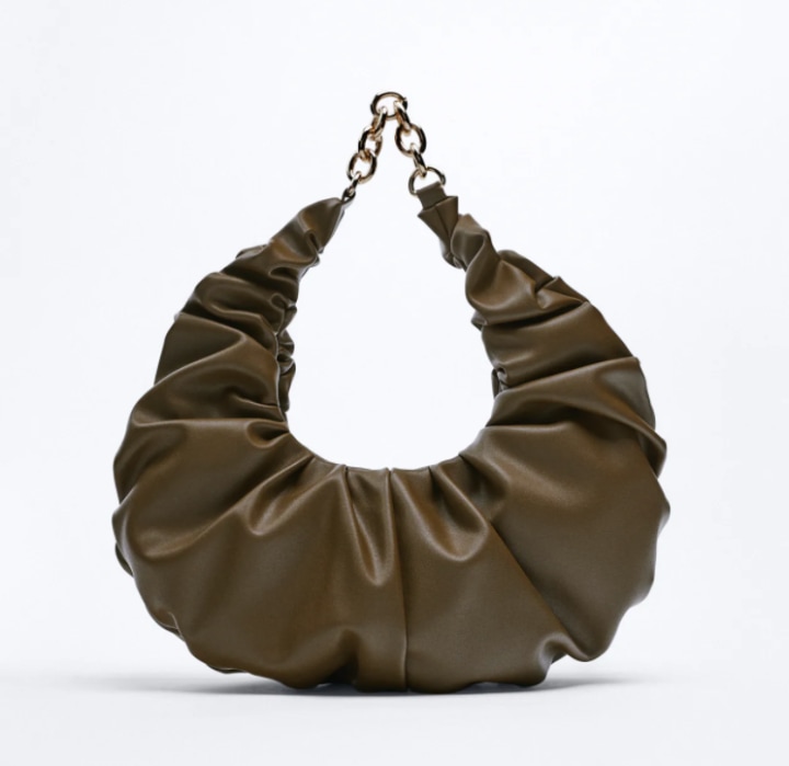 Zara Chain Shoulder Pleated Bag