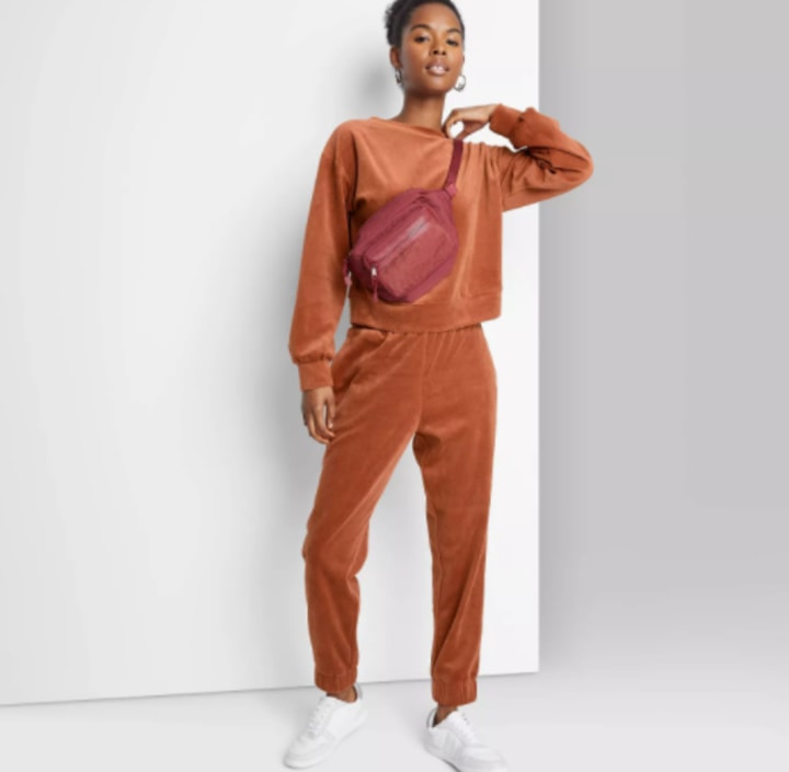 Wild Fable High-Rise Velour Jogger